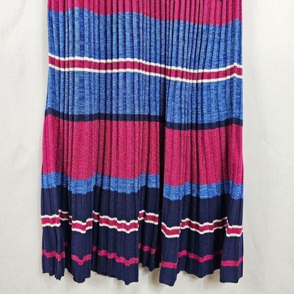 Knitss Olivia Dress Polo Neck Striped Knit Midi Dress - Size M - Picture 7 of 10